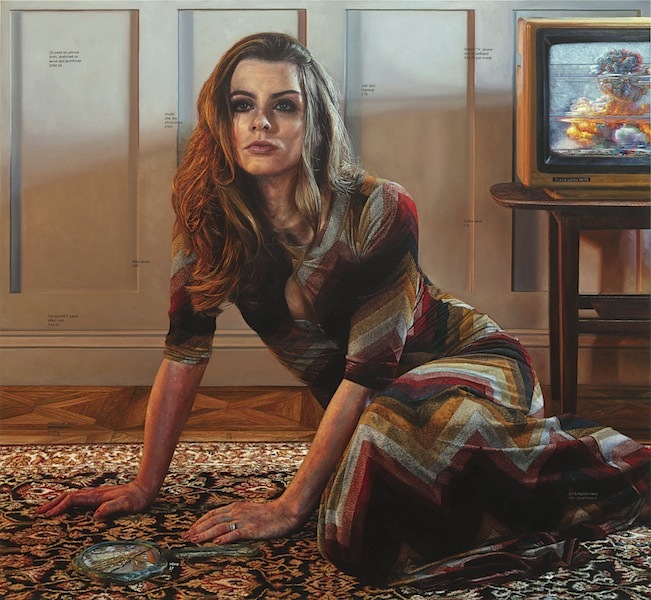 Ian Cumberland: 2017/18, Get the Look, oil on linen, 120 x 130 cm 

